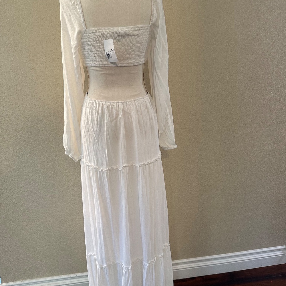 FOREVER 21 WOVEN PEASANT CUT OUT DRESS SIZE SMALL  -NEVER WORN - Picture 5 of 13